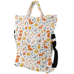 Fold Over Handle Tote Bag 