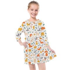 Kids  Quarter Sleeve Shirt Dress 