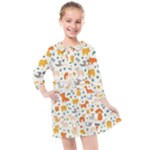 Pet Animal 04 Kids  Quarter Sleeve Shirt Dress