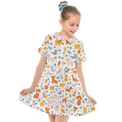 Kids  Short Sleeve Shirt Dress 