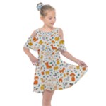 Pet Animal 04 Kids  Shoulder Cutout Chiffon Dress