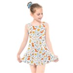 Pet Animal 04 Kids  Skater Dress Swimsuit