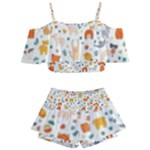 Pet Animal 04 Kids  Off Shoulder Skirt Bikini