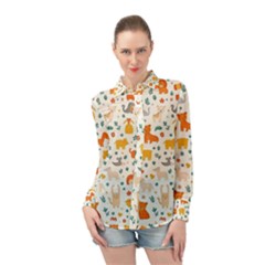 Long Sleeve Chiffon Shirt 