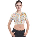 Pet Animal 04 Short Sleeve Cropped Jacket