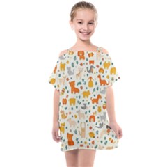 Kids  One Piece Chiffon Dress 