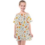 Pet Animal 04 Kids  One Piece Chiffon Dress