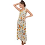 Pet Animal 04 V-Neck Chiffon Maxi Dress