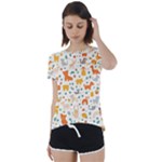 Pet Animal 04 Short Sleeve Open Back T-Shirt