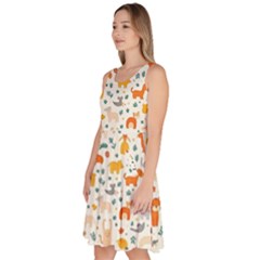 Knee Length Skater Dress With Pockets 