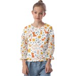 Pet Animal 04 Kids  Cuff Sleeve Top