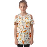 Pet Animal 04 Fold Over Open Sleeve Top