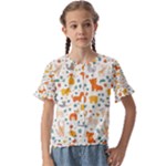 Pet Animal 04 Kids  Cuff Sleeve Scrunch Bottom T-Shirt