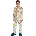 Pet Animal 04 Kids  Long Sleeve Velvet Pajamas Set