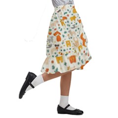 Kids  Ruffle Flared Wrap Midi Skirt 