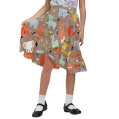 Kids  Ruffle Flared Wrap Midi Skirt 