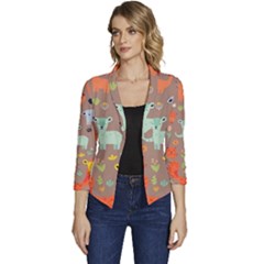 Women s Casual 3/4 Sleeve Spring Jacket 