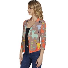 Women s Casual 3/4 Sleeve Spring Jacket 