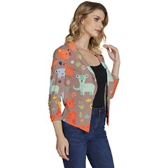 Women s Casual 3/4 Sleeve Spring Jacket 