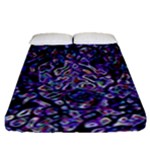 Neon Symphony Design Fitted Sheet (Queen Size)