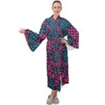 Summer Pineapples Maxi Velvet Kimono