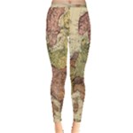 Retro Old Vintage Map Of Europe Inside Out Leggings