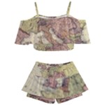 Retro Old Vintage Map Of Europe Kids  Off Shoulder Skirt Bikini