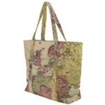 Retro Old Vintage Map Of Europe Zip Up Canvas Bag