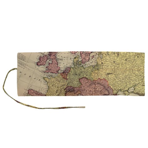 Retro Old Vintage Map Of Europe Roll Up Canvas Pencil Holder (M) from ArtsNow.com