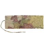 Retro Old Vintage Map Of Europe Roll Up Canvas Pencil Holder (M)