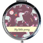 Cartoon Unicorn Mini Round Mirror