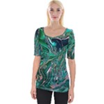 Malachite  Wide Neckline T-Shirt