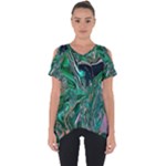 Malachite  Cut Out Side Drop T-Shirt