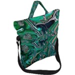 Malachite  Fold Over Handle Tote Bag