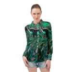 Malachite  Long Sleeve Chiffon Shirt