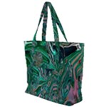 Malachite  Zip Up Canvas Bag