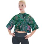 Malachite  Mock Neck T-Shirt