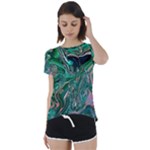 Malachite  Short Sleeve Open Back T-Shirt