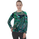 Malachite  Women s Long Sleeve Raglan T-Shirt