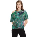 Malachite  One Shoulder Cut Out T-Shirt