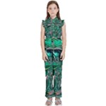 Malachite  Kids  Sleeveless Ruffle Edge Band Collar Chiffon One Piece