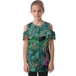 Malachite  Fold Over Open Sleeve Top