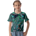 Malachite  Kids  Cuff Sleeve Scrunch Bottom T-Shirt