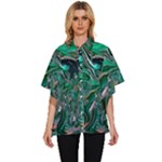 Malachite  Women s Batwing Button Up Shirt