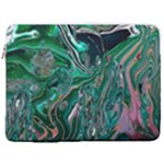 Malachite  17  Vertical Laptop Sleeve Case With Pocket