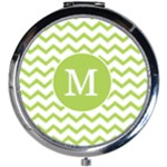 Chevron Pattern Mini Round Mirror