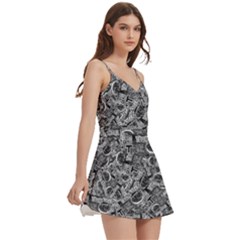 Body Wrap Sleeveless V-Neck Mini Dress 