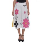  Minimalist Pattern With Simple Lines,flower And Shapes, Creating A Clean And Modern Perfect Length Midi Skirt