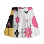  Minimalist Pattern With Simple Lines,flower And Shapes, Creating A Clean And Modern Mini Flare Skirt