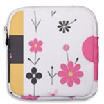  Minimalist Pattern With Simple Lines,flower And Shapes, Creating A Clean And Modern Mini Square Pouch